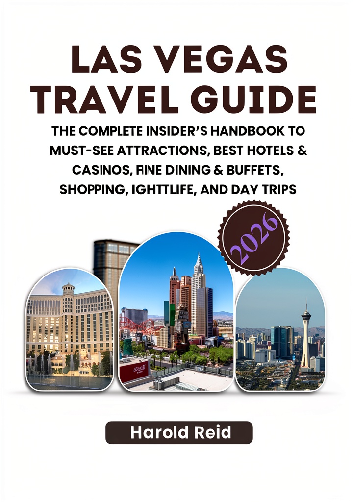 Las Vegas travel guide Kindle book open on a tablet
