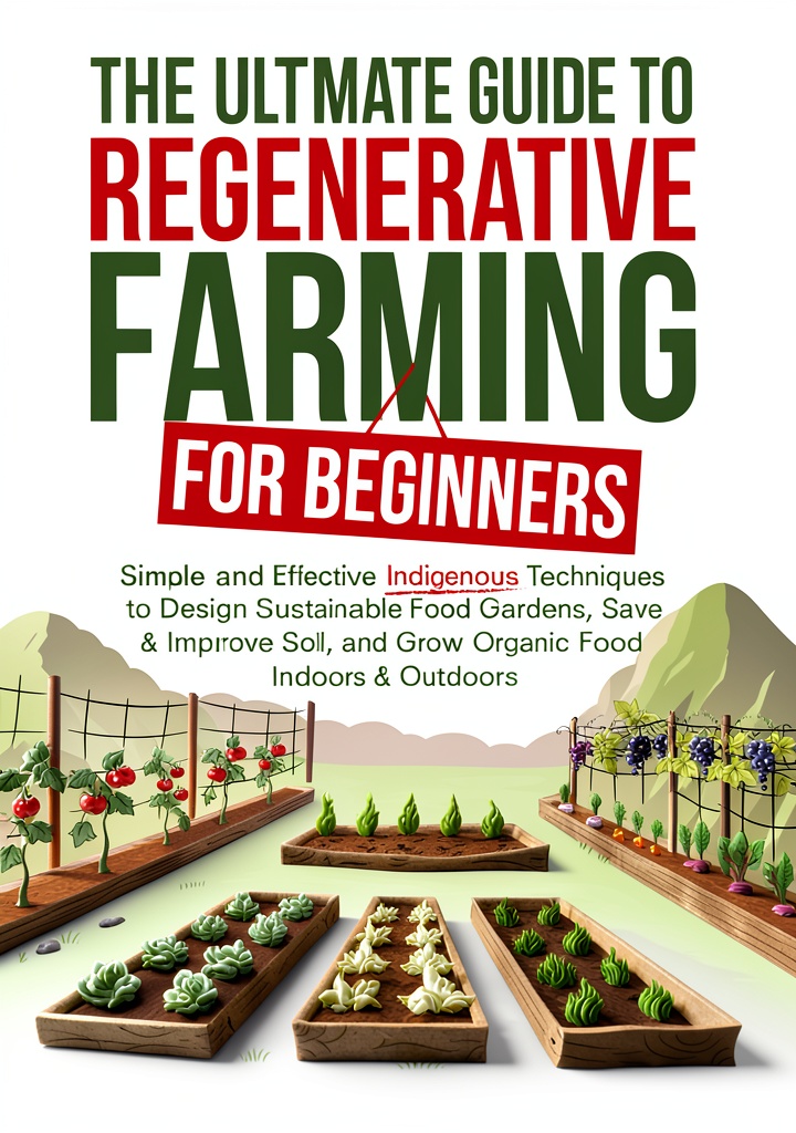 'Sustainable Agriculture eBook cover showing organic gardening techniques'