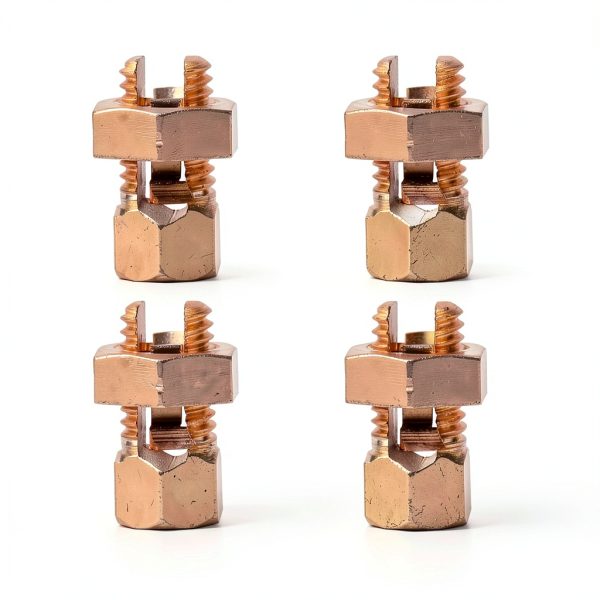 Split Bolt Connector 4PCS Copper Grounding Clamps sustenergy TJ-25-0