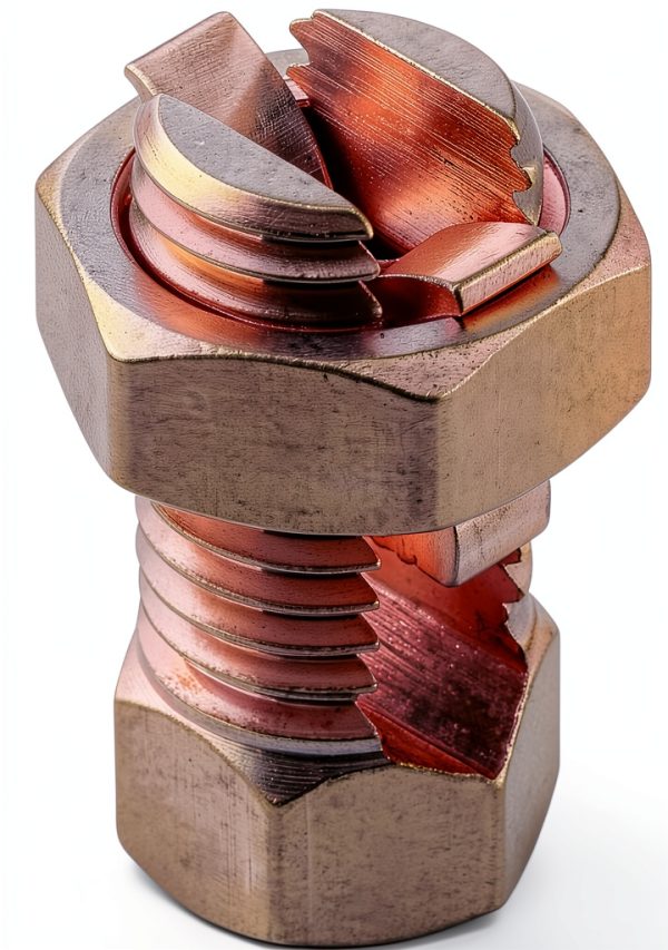 Split Bolt Connector 4PCS Copper Clamps Ruiwaer Reddish‑Brown-2