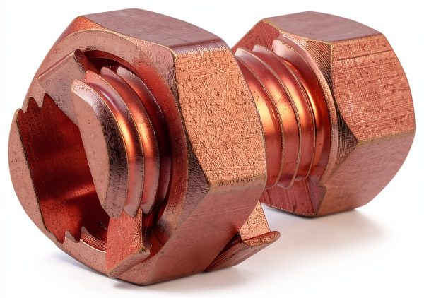 Split Bolt Connector 4PCS Copper Clamps Ruiwaer Reddish‑Brown-4