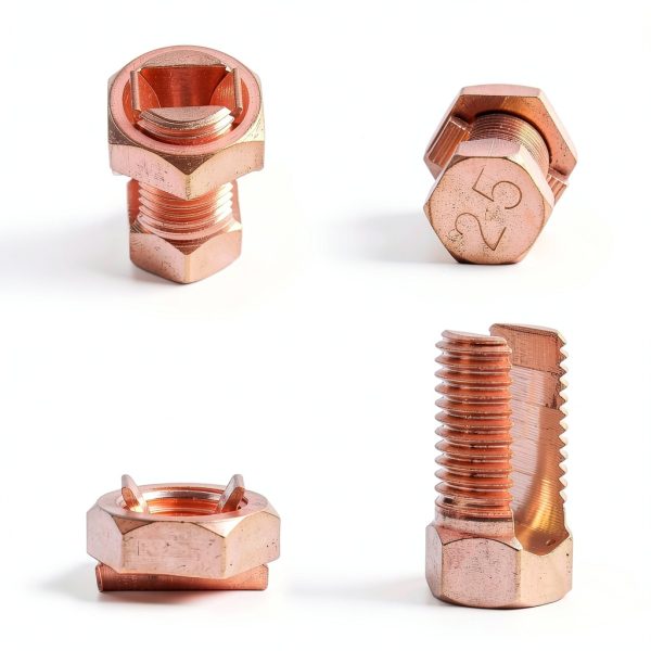 Split Bolt Connector 4PCS Copper Grounding Clamps sustenergy TJ-25-1