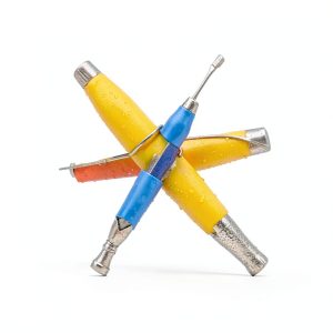 PVC Insulated Blade Terminal Electrical Wire End Flat Needle Crimp Connector Pure Copper Cold Press Terminal Use for AWG22-10(Blue,DBV1.25-10 100pcs)-0