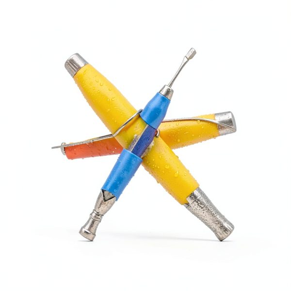 PVC Insulated Blade Terminal Electrical Wire End Flat Needle Crimp Connector Pure Copper Cold Press Terminal Use for AWG22-10(Blue,DBV1.25-10 100pcs)-0