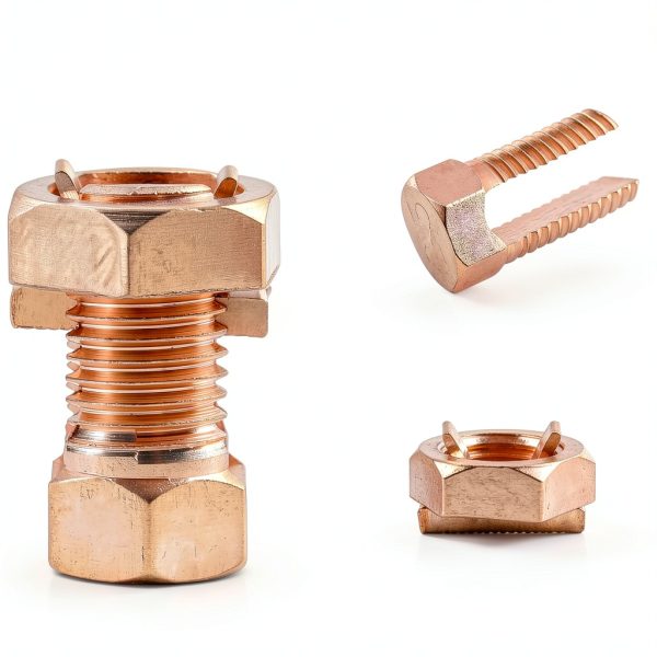 Split Bolt Connector 4PCS Copper Grounding Clamps sustenergy TJ-25-3