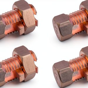 Split Bolt Connector 4PCS Copper Clamps Ruiwaer Reddish‑Brown-0