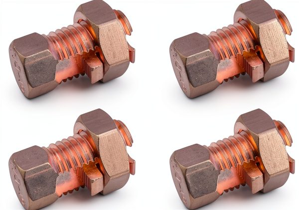 Split Bolt Connector 4PCS Copper Clamps Ruiwaer Reddish‑Brown-0