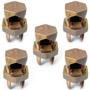 Hex Head Copper Split Bolt Connector 6 AWG 5 Pack OHLECTRIC UL Listed-0