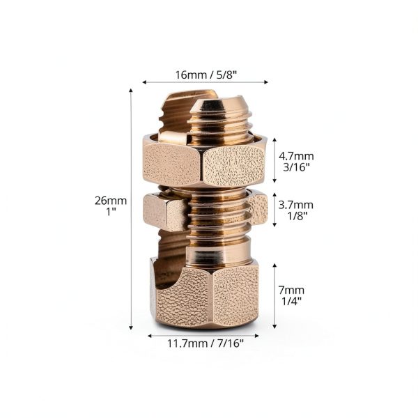 QWORK Grounding Split Bolt Connector 6 Pack Conductive Copper 6-10 AWG-5