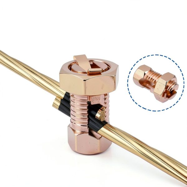 Electric Fence Split Bolt Connectors - High Strength Brass Ground Clamp for Ground Wire & Electric Fence Installation (20 Pack-3
