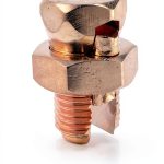 THE CIMPLE CO Size #8, 4 Pack - Copper Split Bolt Connector - Bonding Wire Connector - Grounding Split Bolt for Conductors - Copper Ground Bolt - Size S8, 4 Count-0
