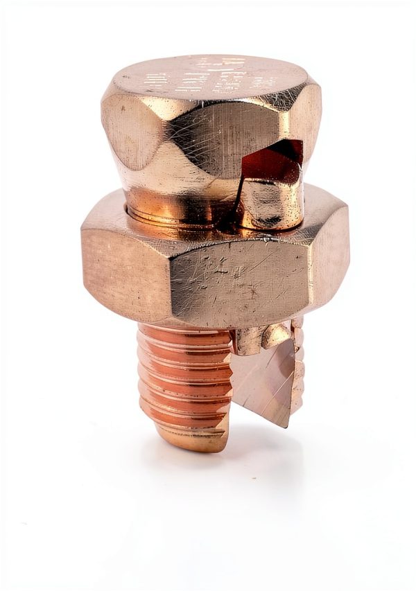 THE CIMPLE CO Size #8, 4 Pack - Copper Split Bolt Connector - Bonding Wire Connector - Grounding Split Bolt for Conductors - Copper Ground Bolt - Size S8, 4 Count-0