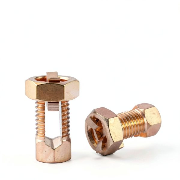Split Bolt Connector High Strength Copper Grounding Clamps for Completing Ground Bonding to Bare Wires TJ-16 (6 PCS)-4