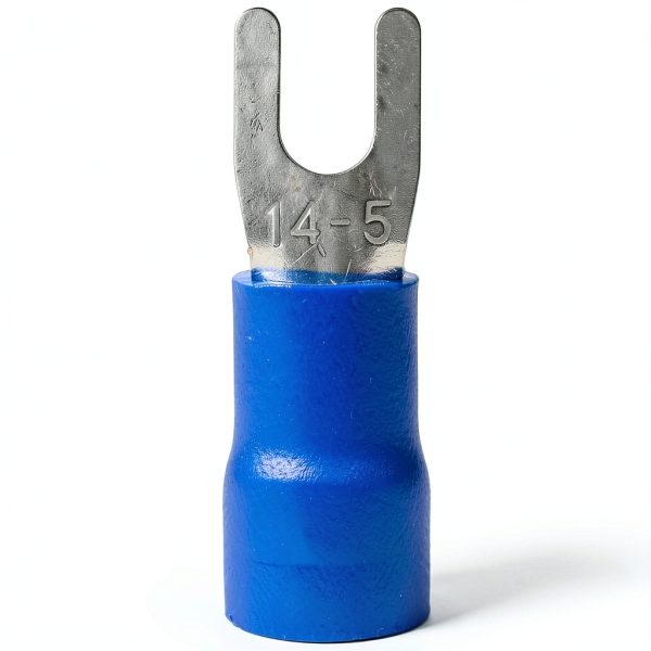 10PCS 6 AWG #10 M5 Insulated Fork Crimp Connector 88A 600V Vinyl CE-5