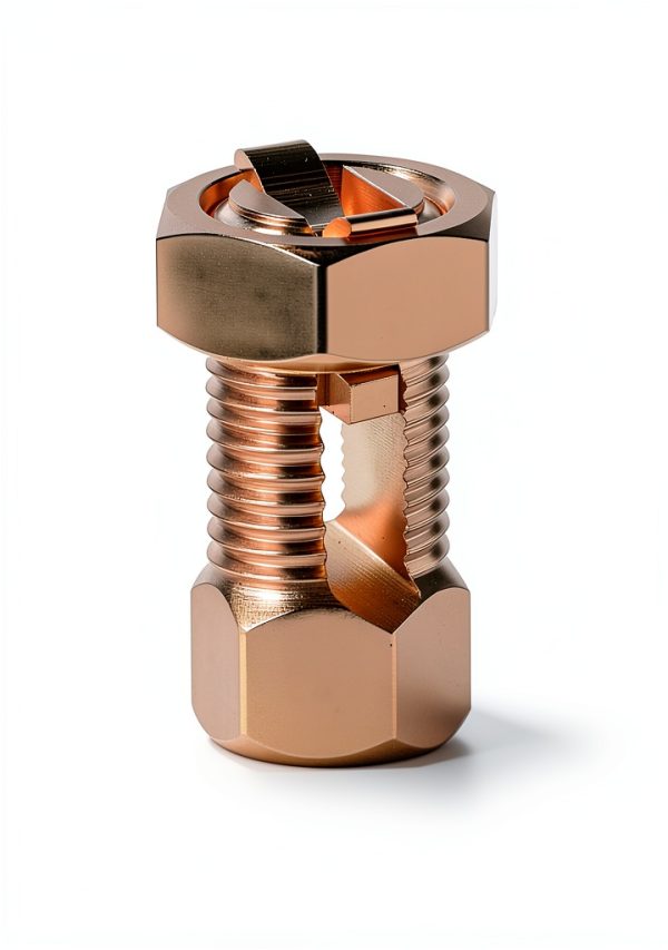 2PCS Split Bolt Connector Superior Strength Split Bolt Connector Copper Grounding Clamps for Completing Ground Bonding to Bare Wires TJ-16-3