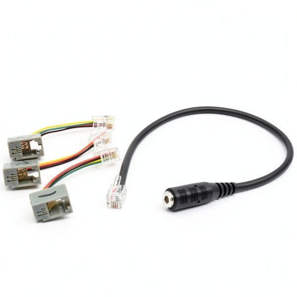4P4C RJ9/RJ10 to 3.5mm Female Adapter Cable Stereo Converter Telephone Cord for Cisco IP Phones 7931G 7940 7941 7942 MX10 Vista Modular Adaptors-5