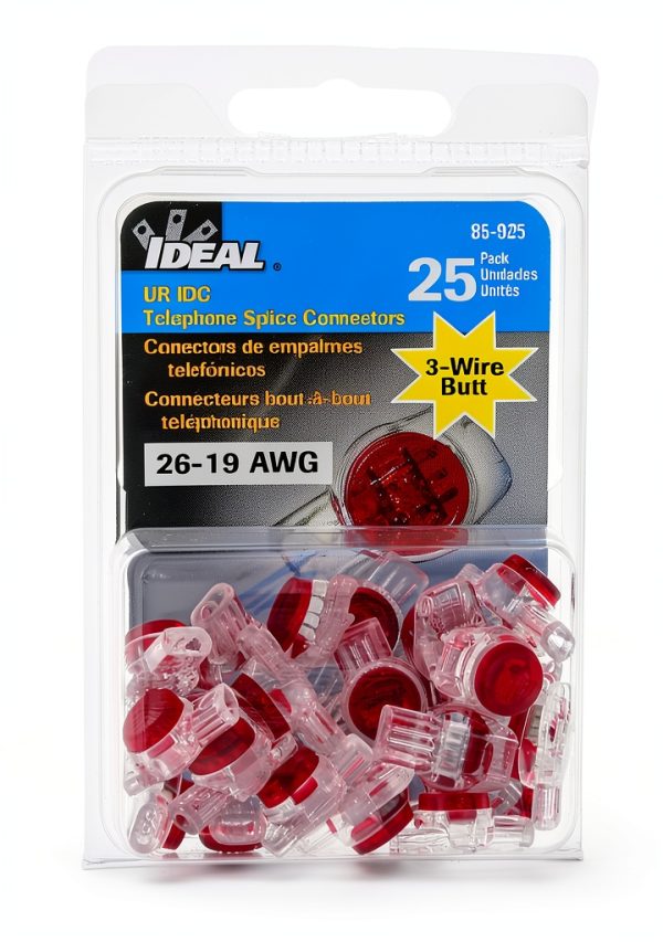 IDEAL Electrical IDC Connector 85-925 UR-I Solid Butt Splice Red 25pk-5
