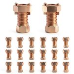 Electric Fence Split Bolt Connectors - High Strength Brass Ground Clamp for Ground Wire & Electric Fence Installation (20 Pack-0