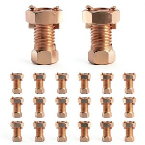 Electric Fence Split Bolt Connectors - High Strength Brass Ground Clamp for Ground Wire & Electric Fence Installation (20 Pack-0