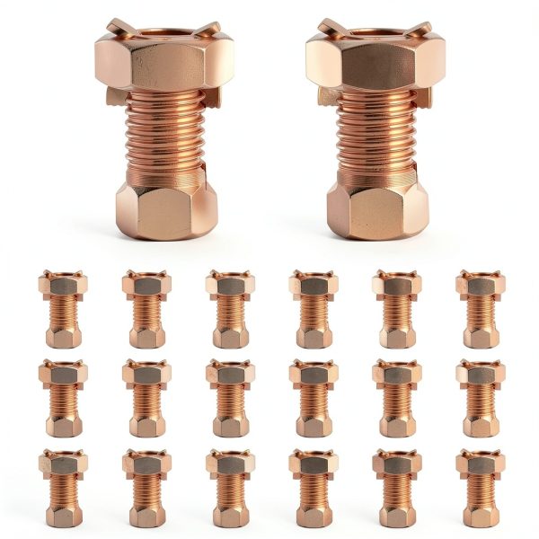 Electric Fence Split Bolt Connectors - High Strength Brass Ground Clamp for Ground Wire & Electric Fence Installation (20 Pack-0