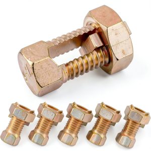 Split Bolt Connector High Strength Copper Grounding Clamps for Completing Ground Bonding to Bare Wires TJ-16 (6 PCS)-0