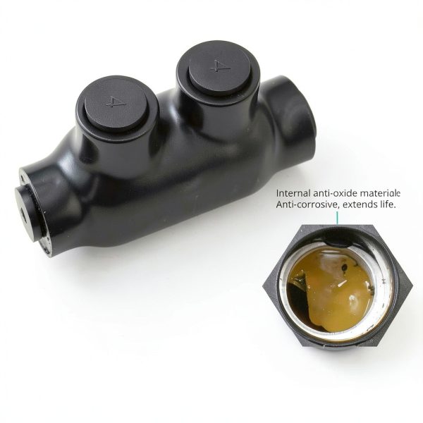 AIRTAK 4-14 AWG Insulated 2-Port Inline Splice Connector Black-4