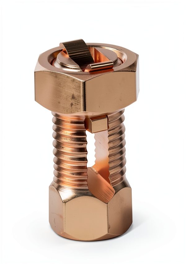 2PCS Split Bolt Connector Superior Strength Split Bolt Connector Copper Grounding Clamps for Completing Ground Bonding to Bare Wires TJ-16-2