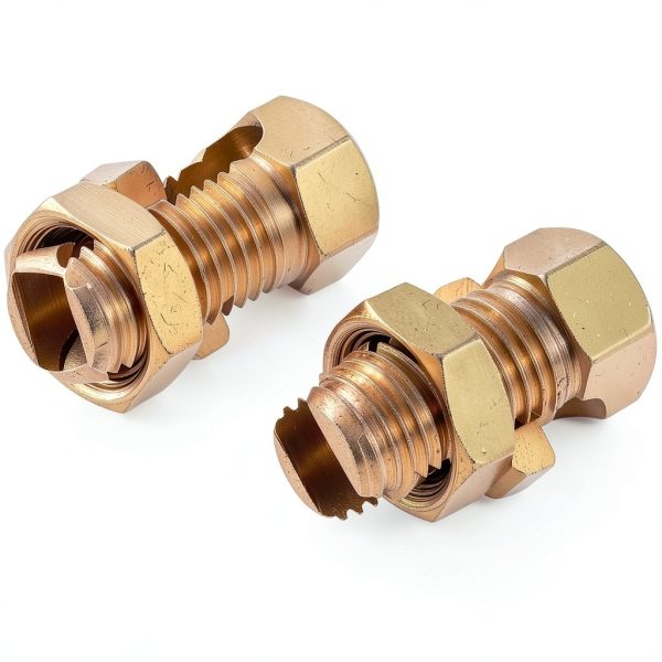QWORK Grounding Split Bolt Connector 6 Pack Conductive Copper 6-10 AWG-1