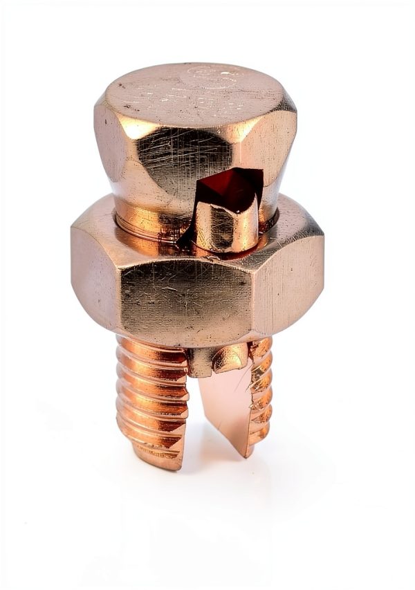 THE CIMPLE CO Size #8, 4 Pack - Copper Split Bolt Connector - Bonding Wire Connector - Grounding Split Bolt for Conductors - Copper Ground Bolt - Size S8, 4 Count-2