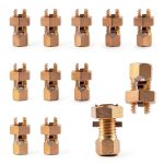 12 Pack Split Bolt Connectors Copper Grounding Clamps EVARSOL TJ-16-0