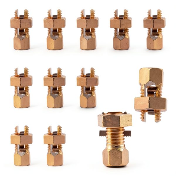 12 Pack Split Bolt Connectors Copper Grounding Clamps EVARSOL TJ-16-0